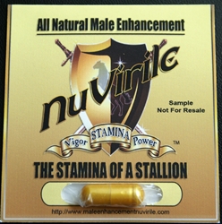 Male Enhancement by NuVirile Single Capsule "Trial Pack" male enhancement, all natural male enhancement, natural male enhancement